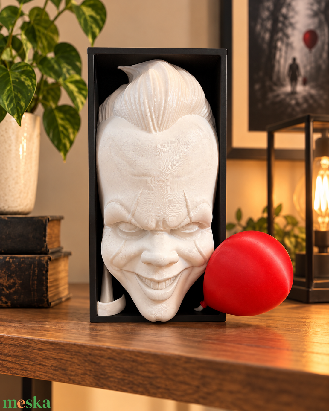 Pennywise festés nélküli könyvtámasz / Book Nook � Stephen King: Az - otthon & életmód - dekoráció - asztal és polc dekoráció - könyvtámasz - Meska.hu