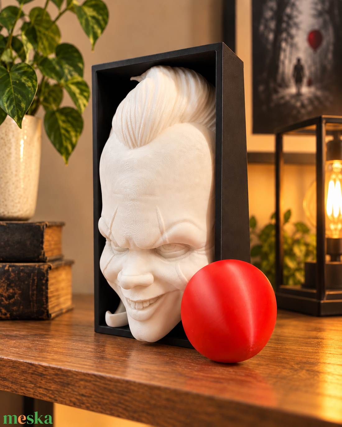 Pennywise festés nélküli könyvtámasz / Book Nook � Stephen King: Az - otthon & életmód - dekoráció - asztal és polc dekoráció - könyvtámasz - Meska.hu
