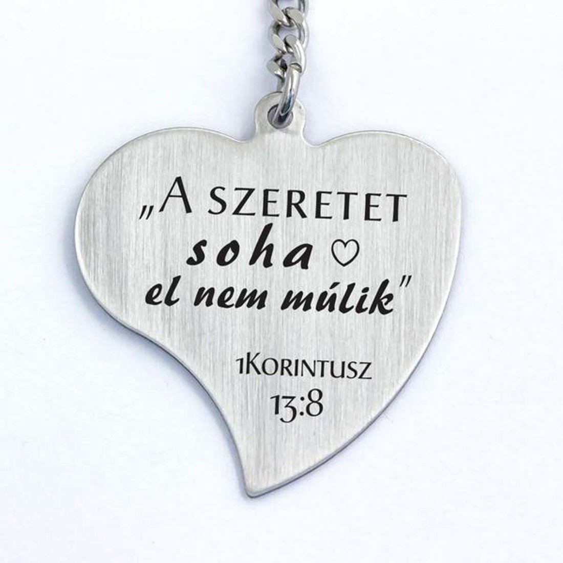 1Korintusz 13:8 acél medálos kulcstartó - táska & tok - kulcstartó & táskadísz - kulcstartó - Meska.hu 1Korintusz 13:8 acél medálos kulcstartó - táska & tok - kulcstartó & táskadísz - kulcstartó - Meska.hu