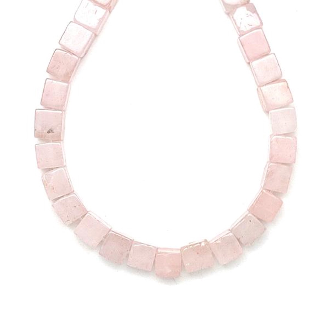 Rózskvarc kocka 6-7mm � ékszerkészítő alapanyag (füzér) - kellékek & szerszámok - ásvány alapanyag - ásványfüzér - Meska.hu