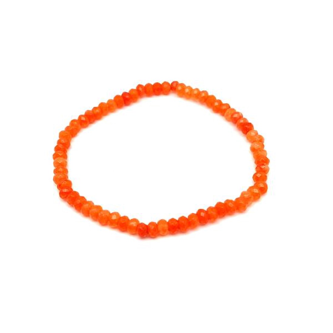 Achát fazettált szin narancs korong kari 4x3mm - ékszer - karkötő - ásványkarkötő - Meska.hu