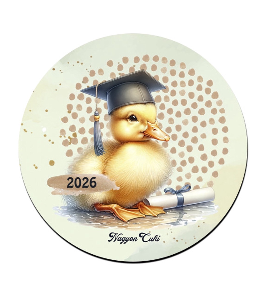 Kacsa - 2026 évi Ballagásra mintás poháralátét -  - Meska.hu