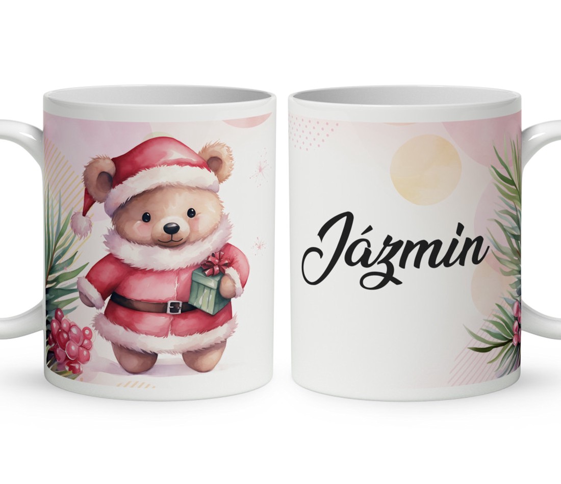 Kérd a neveddel - Cuki pink macika mintás bögre - otthon & életmód - konyhafelszerelés, tálalás - tálalás - bögre & csésze - Meska.hu