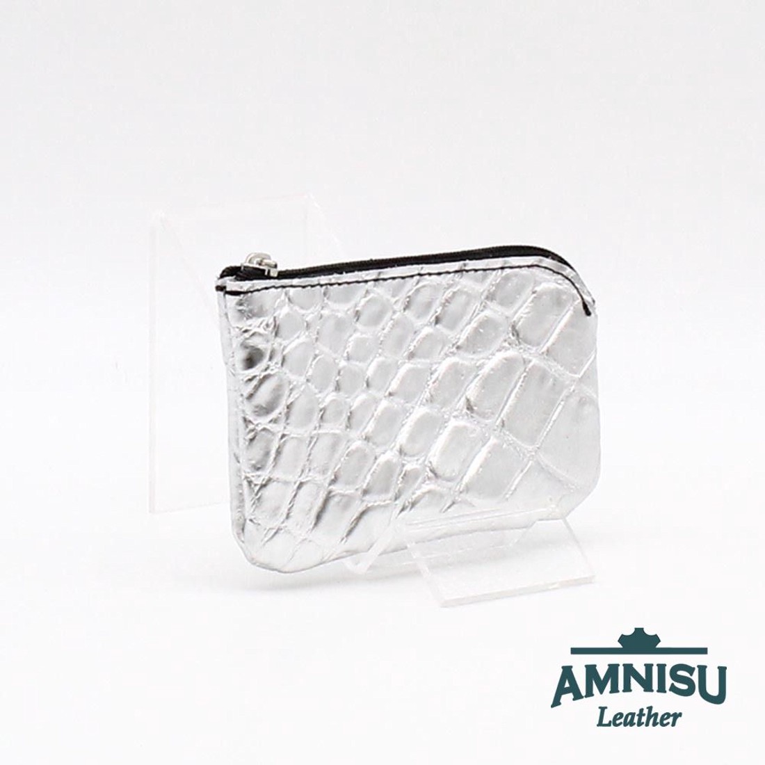 Ezüst krokkómintás egy cipzáras kulcstartó A1002 - táska & tok - kulcstartó & táskadísz - kulcstartó - Meska.hu