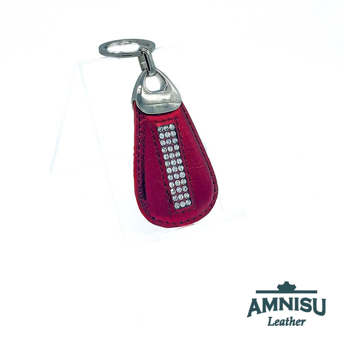 Metál bordó csepp alakú swarovski köves kulcstartó H5006 - táska & tok - kulcstartó & táskadísz - kulcstartó - Meska.hu