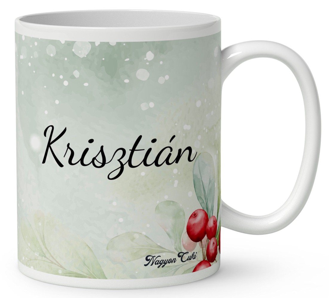 Névvel kérhető - Cuki karácsonyi róka és az ajándékok mintás bögre - otthon & életmód - konyhafelszerelés, tálalás - tálalás - bögre & csésze - Meska.hu