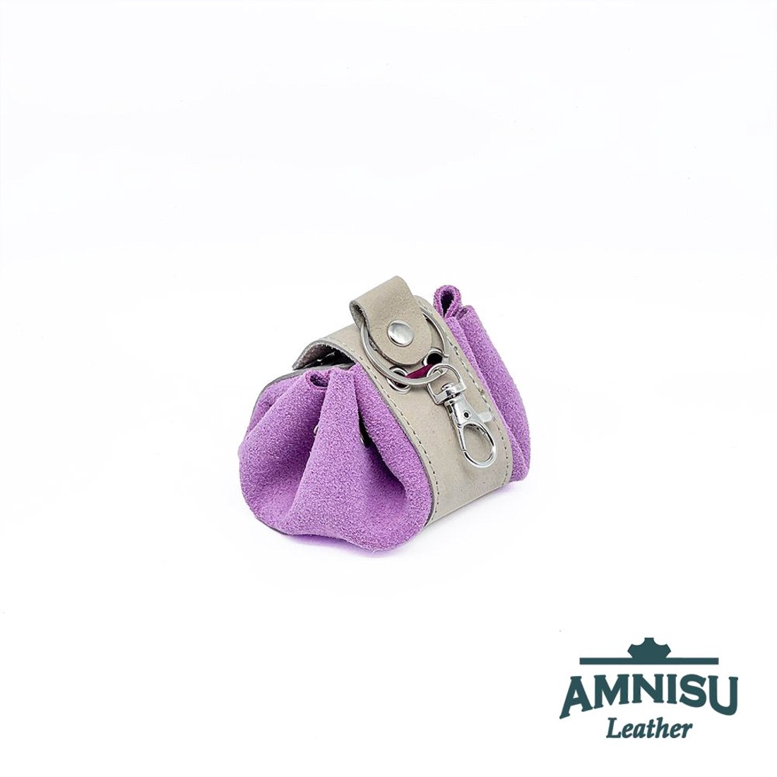 Szürke - világos lila bőr mini 2in1 szütyő és kockatálca N8014-4015 - játék & sport - táblajáték és kártyajáték - társasjátékok - dobókocka - Meska.hu