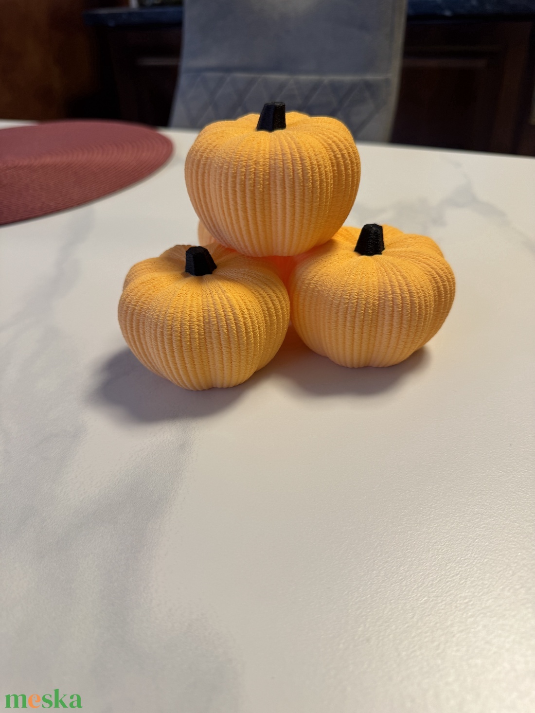 3D nyomtatott mini dekor tök � őszi és Halloween dekoráció - karácsony - karácsonyi lakásdekoráció - karácsonyi lakásdíszek - Meska.hu