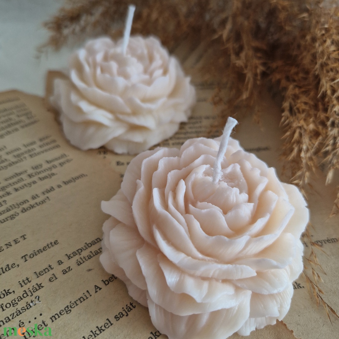 Peony dekor gyertya - esküvő - dekoráció - gyertya & gyertyatartó - Meska.hu Peony dekor gyertya - esküvő - dekoráció - gyertya & gyertyatartó - Meska.hu