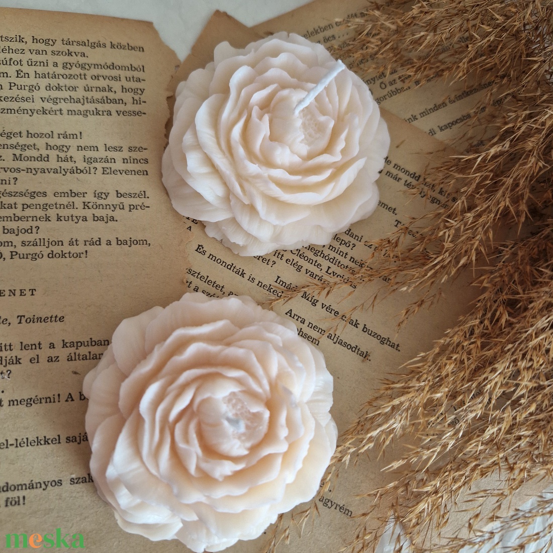Peony dekor gyertya - esküvő - dekoráció - gyertya & gyertyatartó - Meska.hu Peony dekor gyertya - esküvő - dekoráció - gyertya & gyertyatartó - Meska.hu
