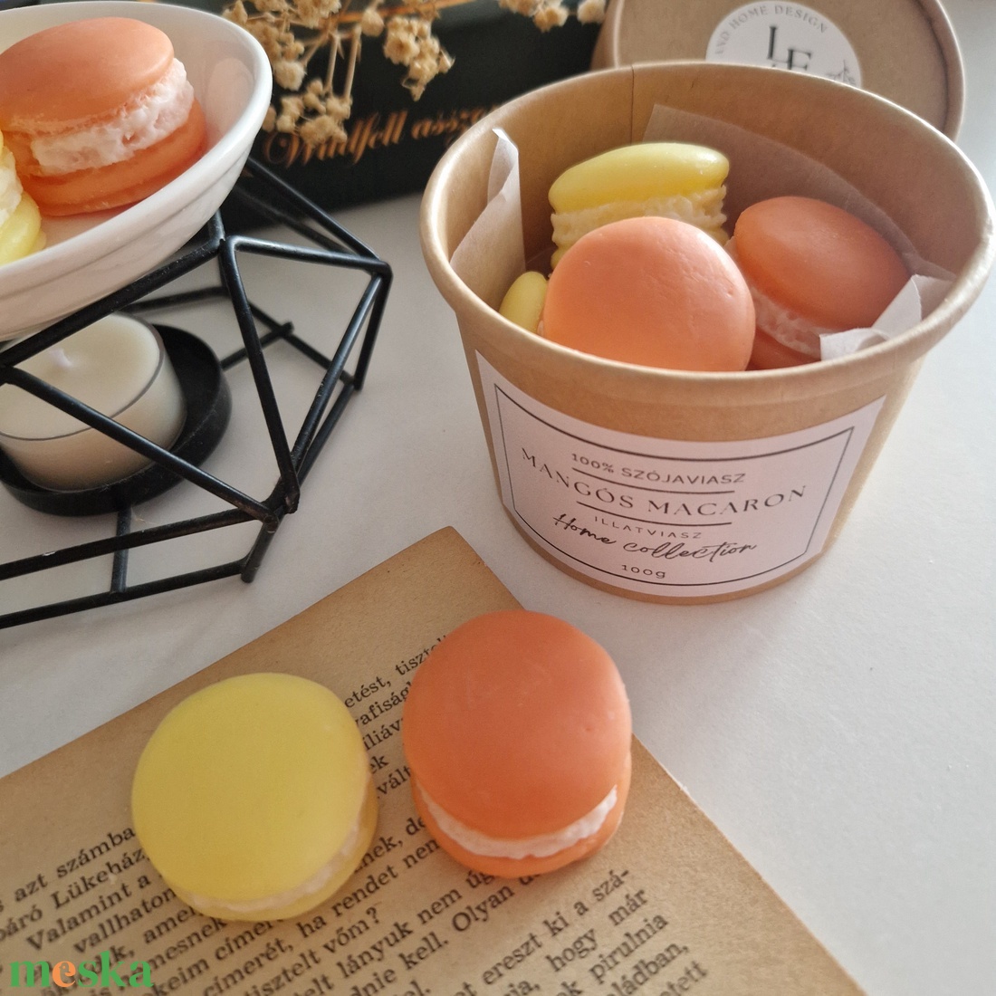 Mangós macaron - otthon & életmód - gyertya, illat, aroma - illatviasz - Meska.hu Mangós macaron - otthon & életmód - gyertya, illat, aroma - illatviasz - Meska.hu