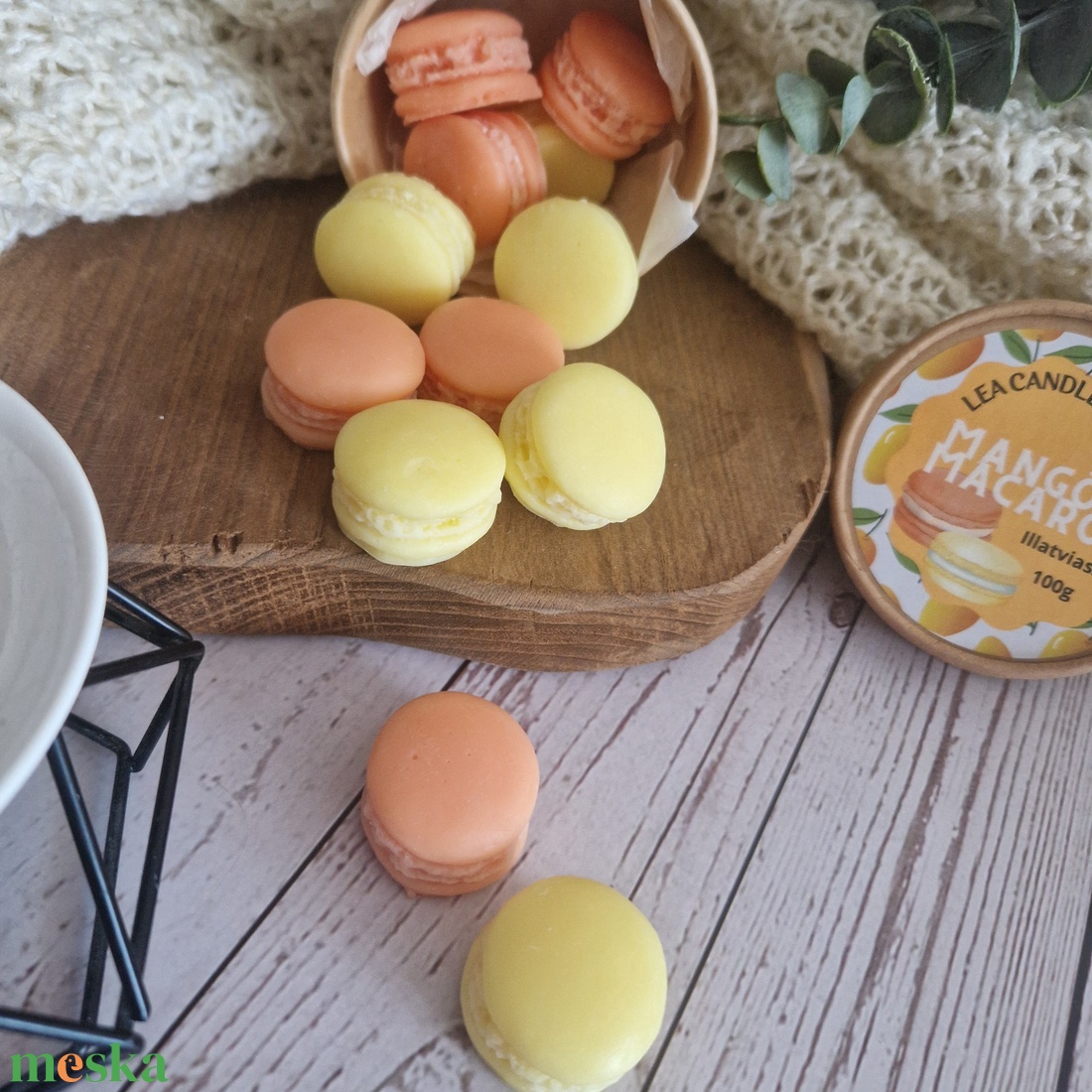 Mangós macaron illatviasz  - otthon & életmód - gyertya, illat, aroma - illatviasz - Meska.hu