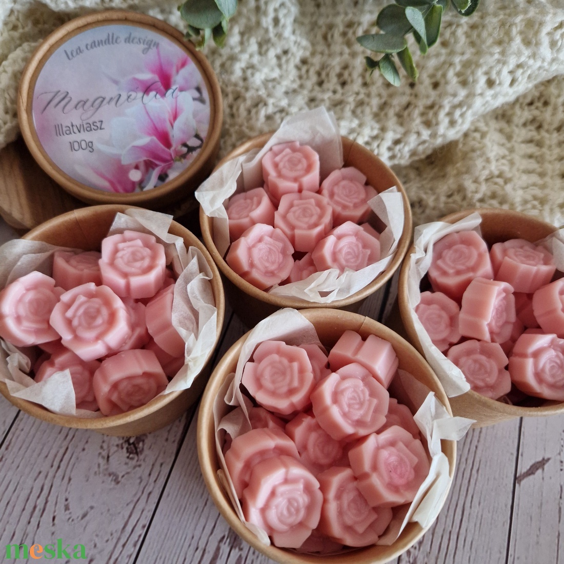 Magnólia illatviasz - otthon & életmód - gyertya, illat, aroma - illatviasz - Meska.hu