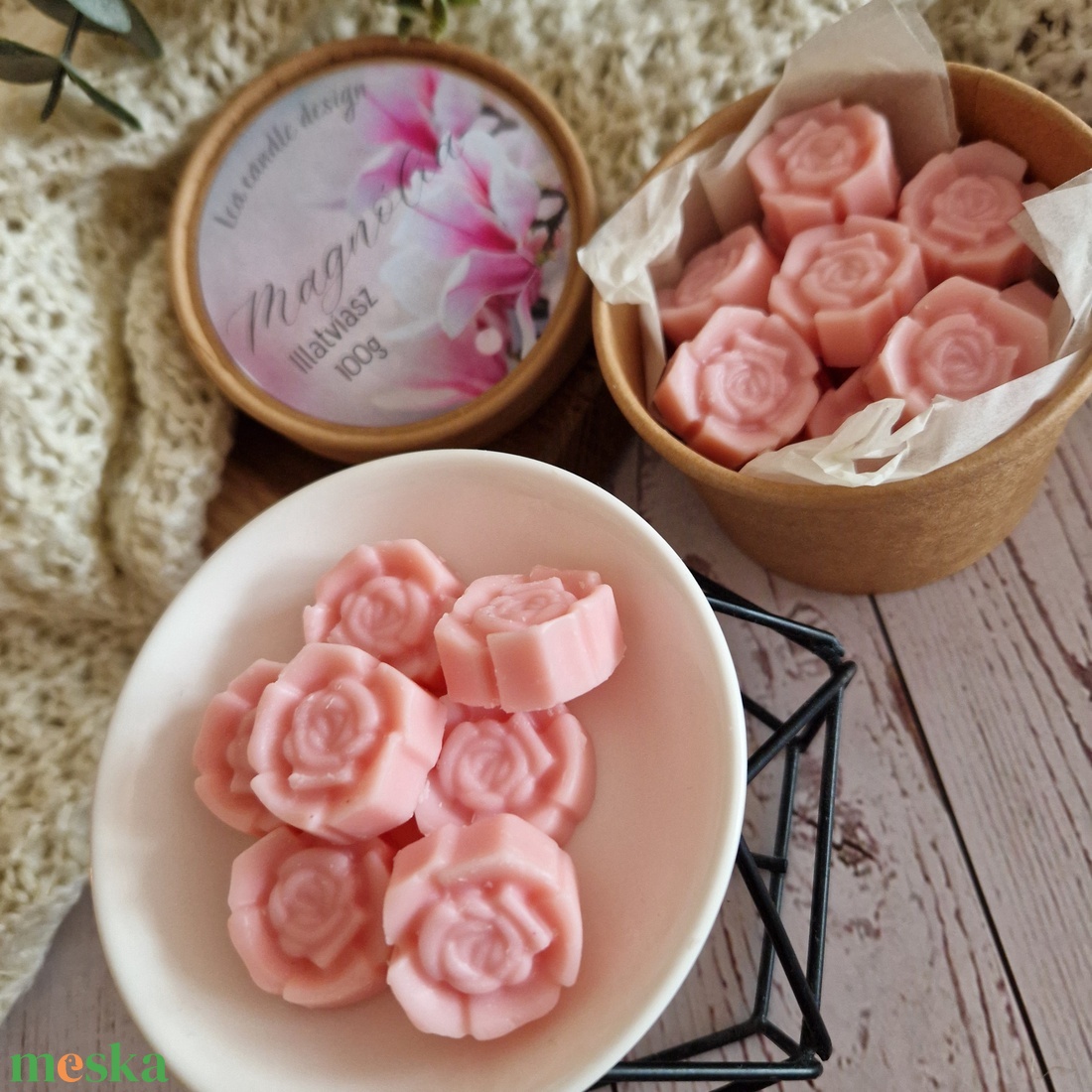 Magnólia illatviasz - otthon & életmód - gyertya, illat, aroma - illatviasz - Meska.hu