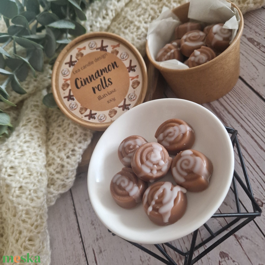 Cinnamon roll illatviasz  - otthon & életmód - gyertya, illat, aroma - illatviasz - Meska.hu