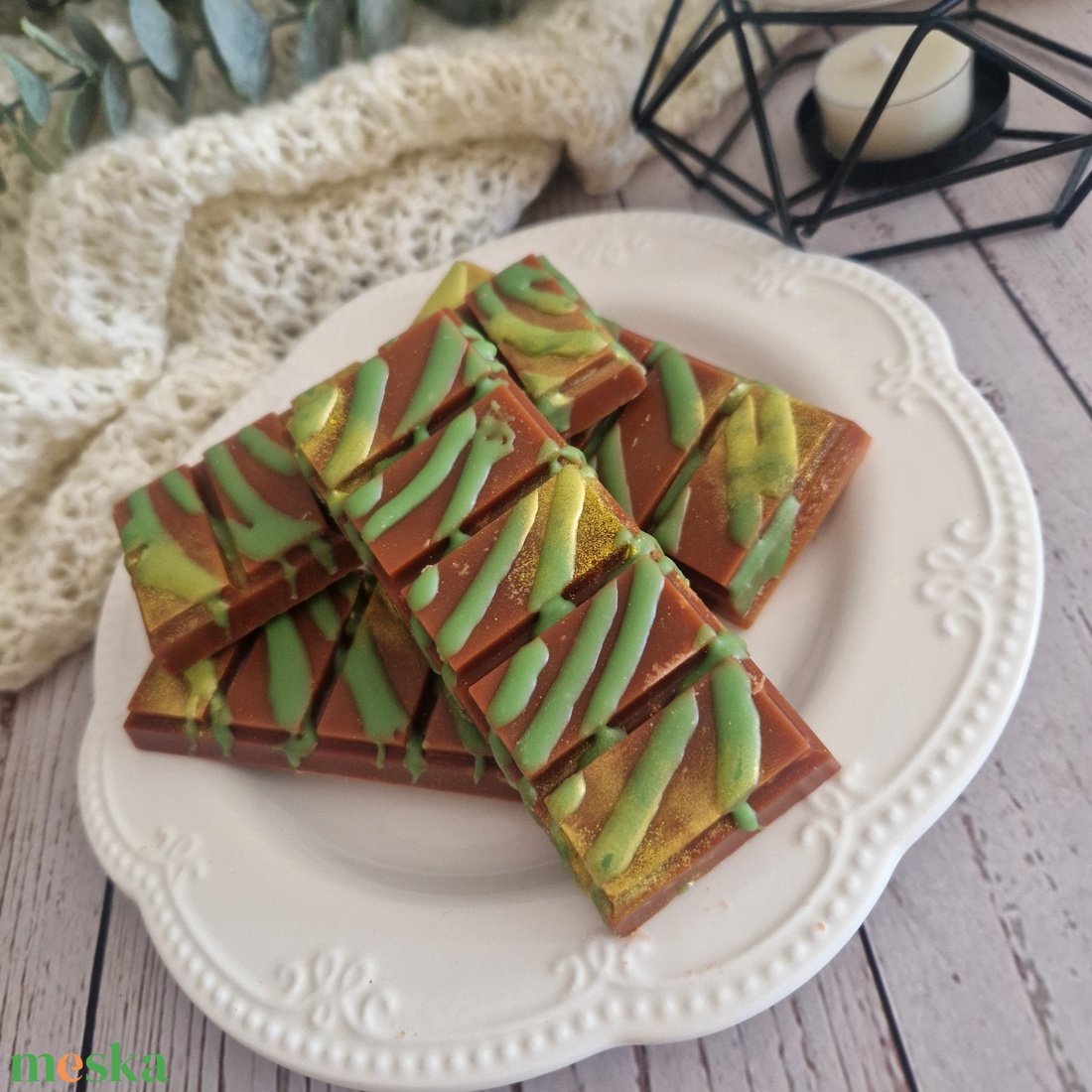 Mentolos csoki törhető illatviasz  - otthon & életmód - gyertya, illat, aroma - illatviasz - Meska.hu