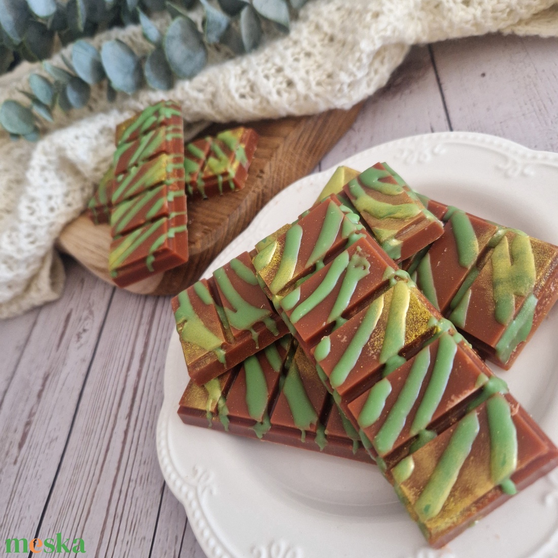 Mentolos csoki törhető illatviasz  - otthon & életmód - gyertya, illat, aroma - illatviasz - Meska.hu