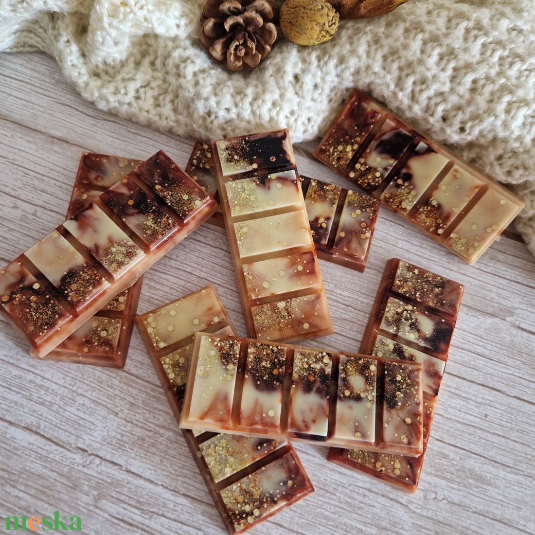 Golden kasmír törhető illatviasz  - otthon & életmód - gyertya, illat, aroma - illatviasz - Meska.hu