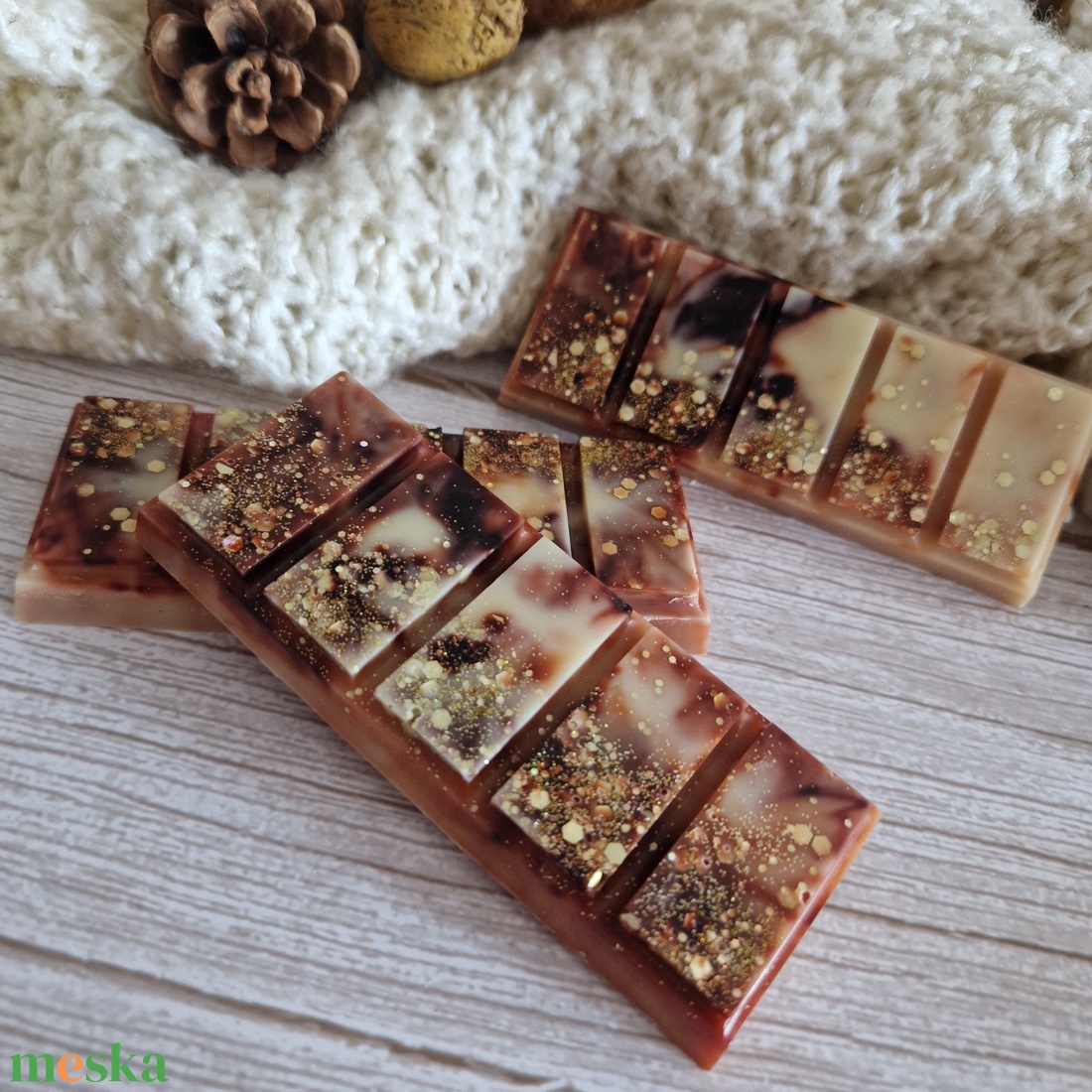 Golden kasmír törhető illatviasz  - otthon & életmód - gyertya, illat, aroma - illatviasz - Meska.hu