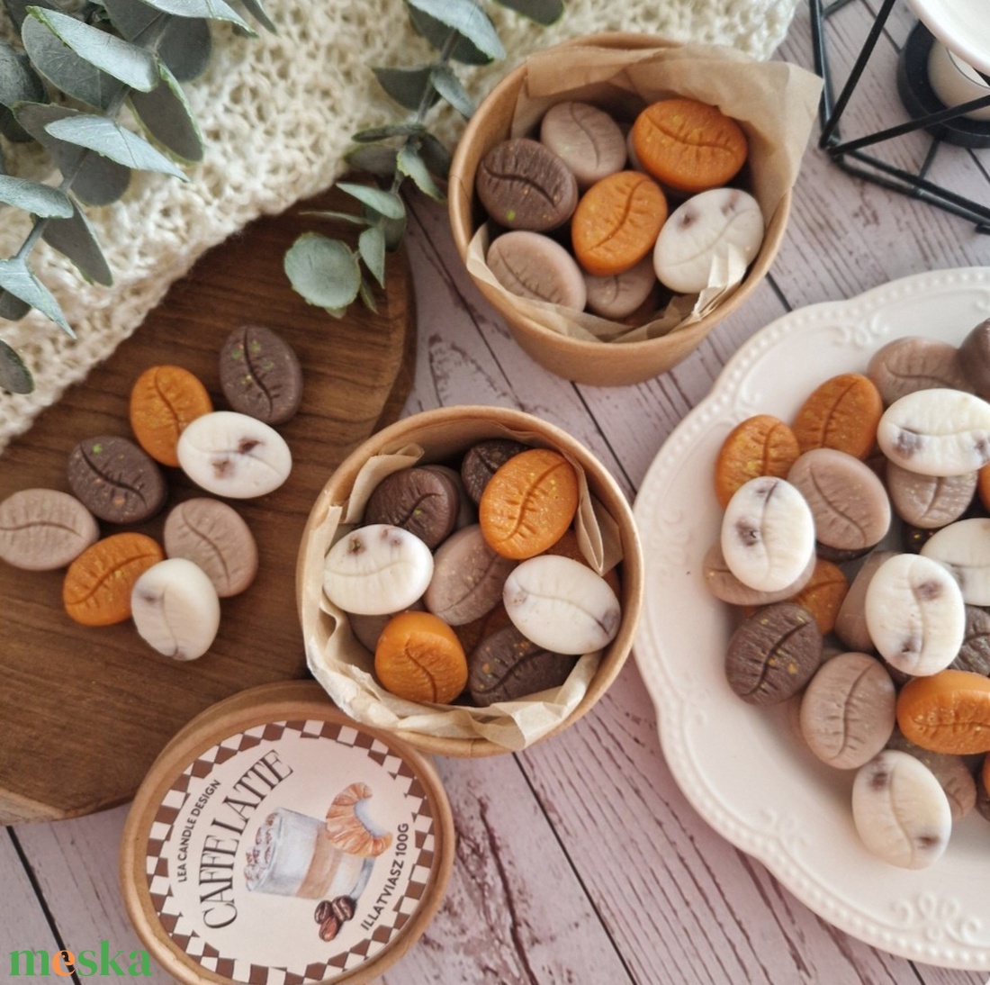 Caffe latte illatviasz  - otthon & életmód - gyertya, illat, aroma - illatviasz - Meska.hu