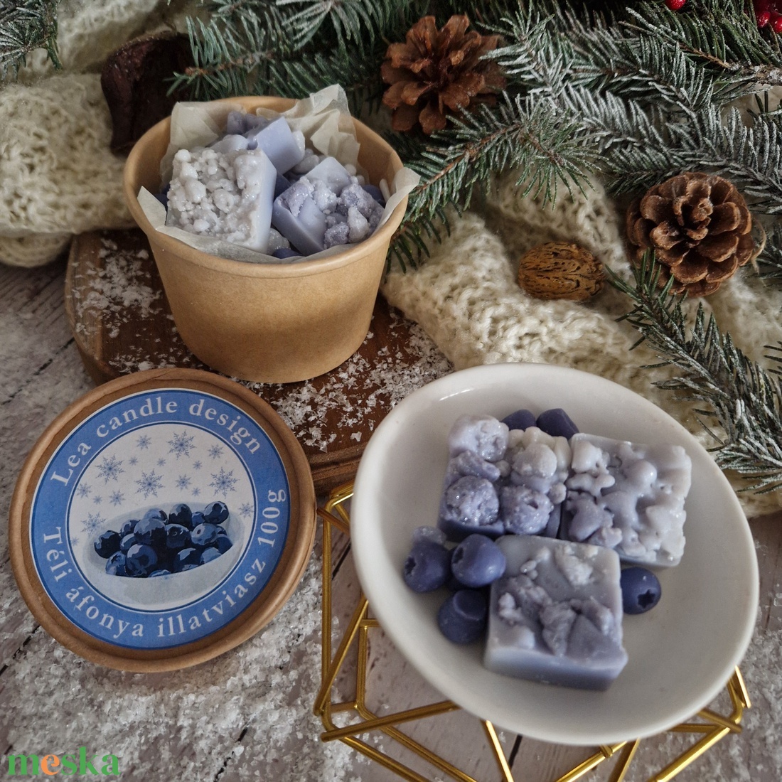 Téli áfonya illatviasz  - otthon & életmód - gyertya, illat, aroma - illatviasz - Meska.hu