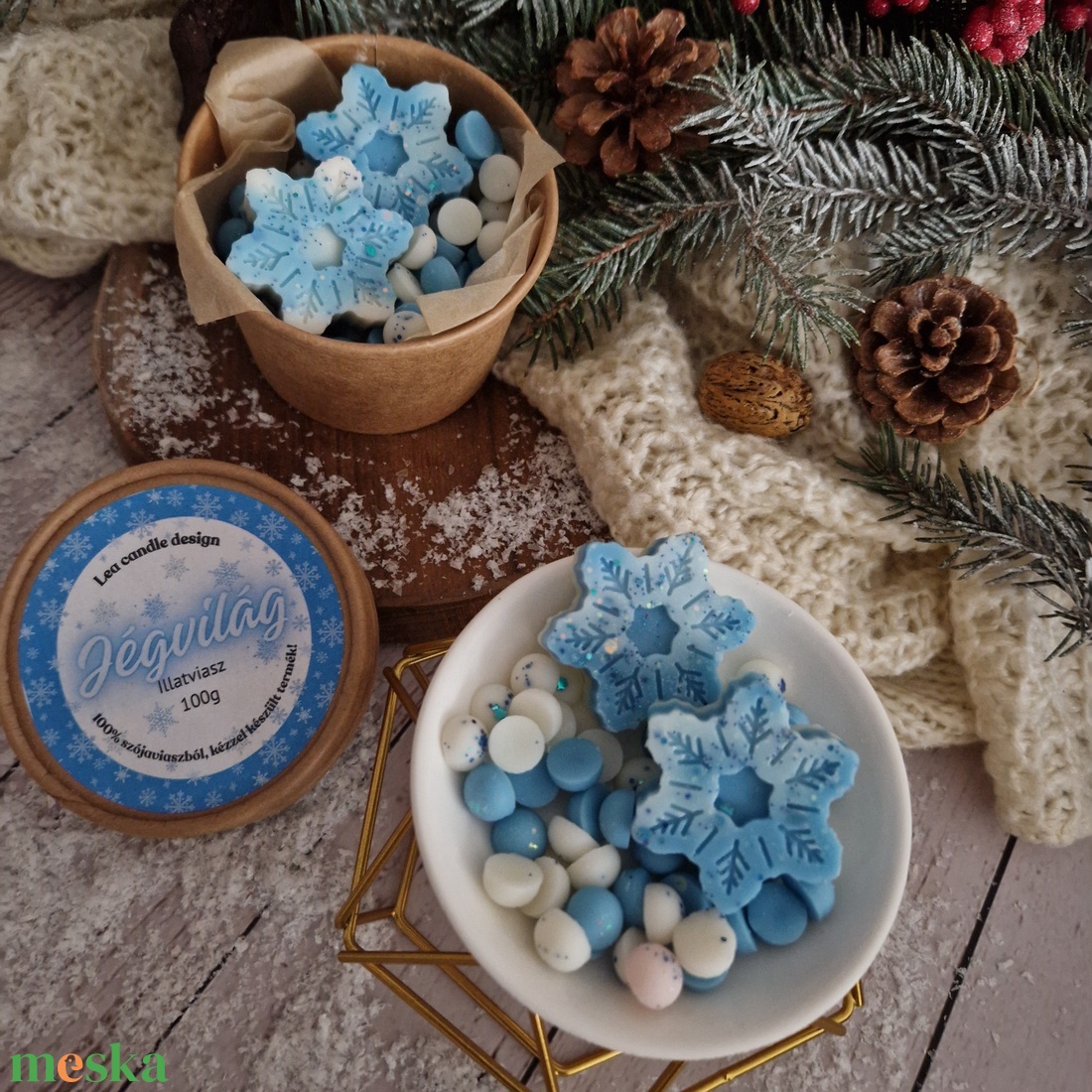 Jégvilág illatviasz  - otthon & életmód - gyertya, illat, aroma - illatviasz - Meska.hu