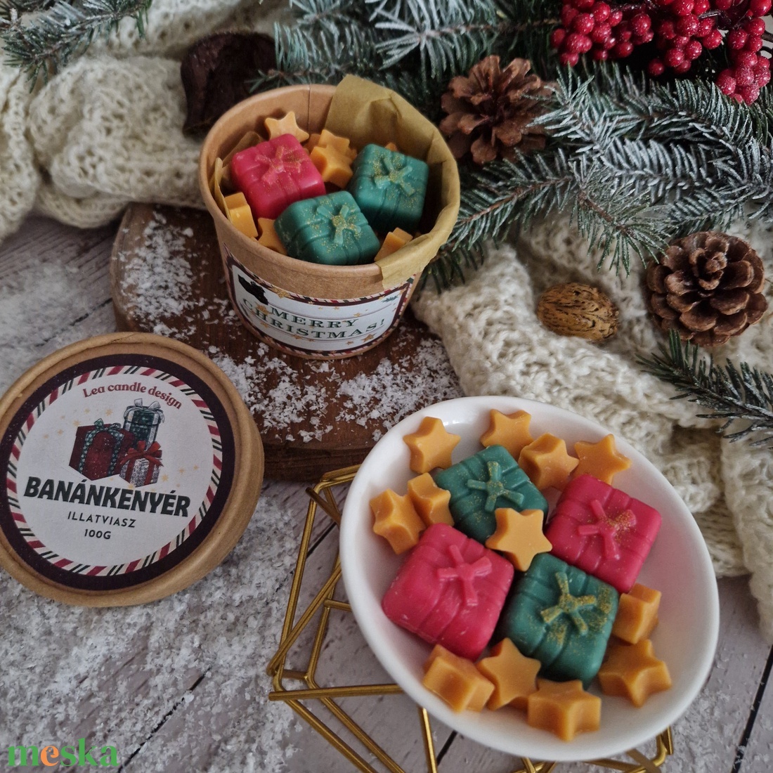 Banánkenyér illatviasz - otthon & életmód - gyertya, illat, aroma - illatviasz - Meska.hu