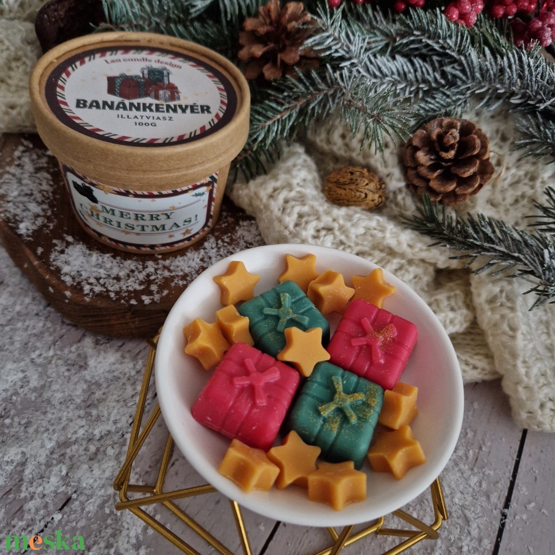 Banánkenyér illatviasz - otthon & életmód - gyertya, illat, aroma - illatviasz - Meska.hu