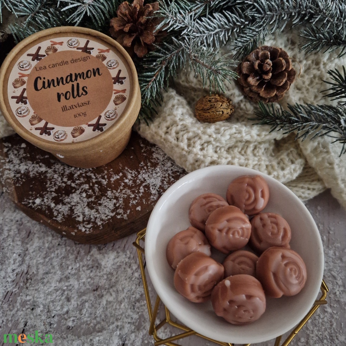 Cinnamon roll illatviasz  - otthon & életmód - gyertya, illat, aroma - illatviasz - Meska.hu