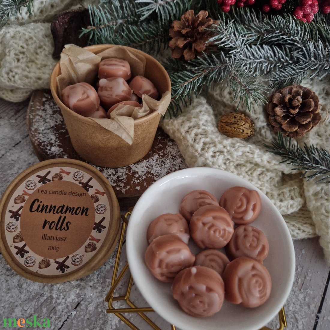 Cinnamon roll illatviasz  - otthon & életmód - gyertya, illat, aroma - illatviasz - Meska.hu