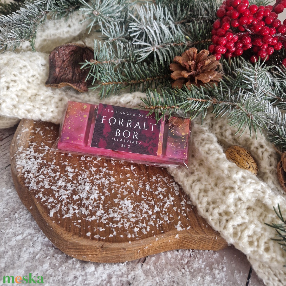 Forralt bor törhető illatviasz  - karácsony - karácsonyi lakásdekoráció - karácsonyi illatgyertya, mécses - Meska.hu