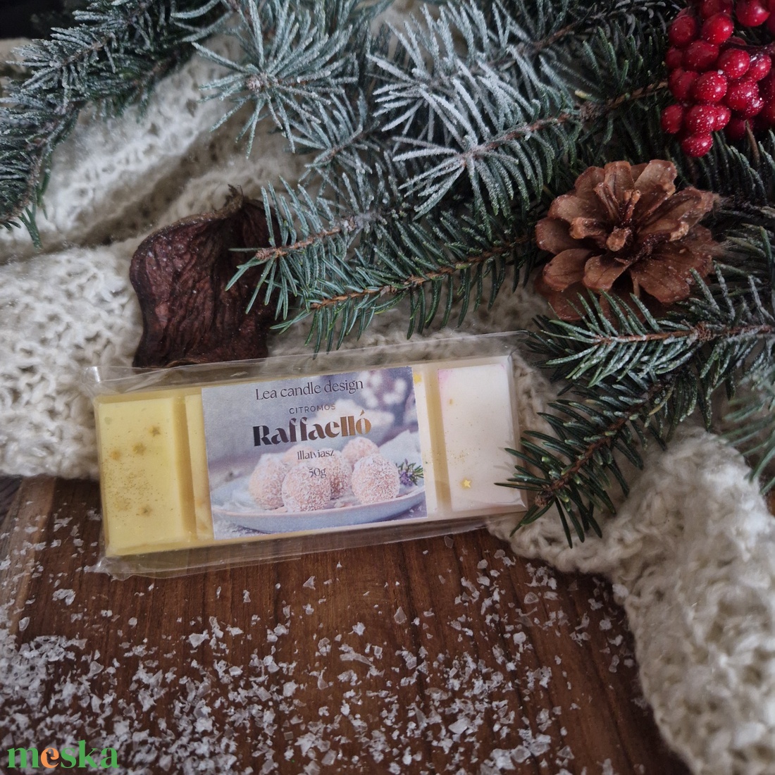 Citromos raffaello törhető illatviasz 50g  - otthon & életmód - gyertya, illat, aroma - illatviasz - Meska.hu