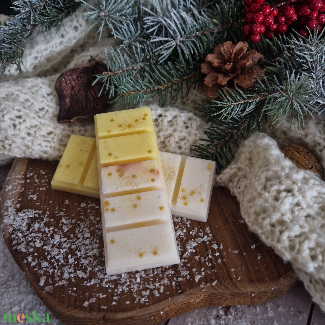 Citromos raffaello törhető illatviasz 50g  - otthon & életmód - gyertya, illat, aroma - illatviasz - Meska.hu