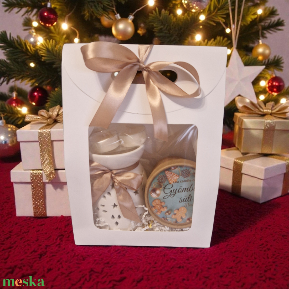 Illatviasz ajándékcsomag - karácsony - karácsonyi lakásdekoráció - karácsonyi illatgyertya, mécses - Meska.hu