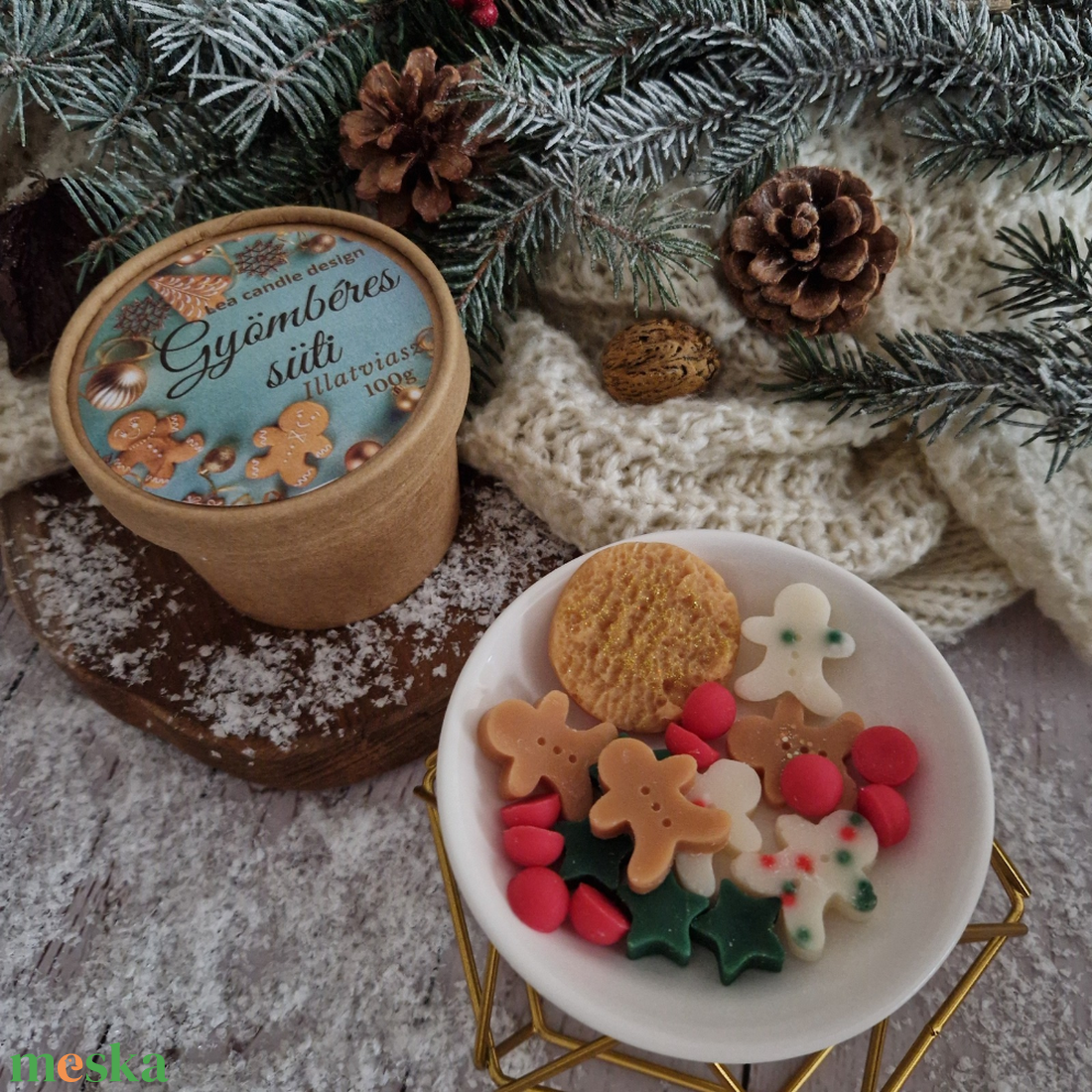 Gyömbéres süti illatviasz  - otthon & életmód - gyertya, illat, aroma - illatviasz - Meska.hu