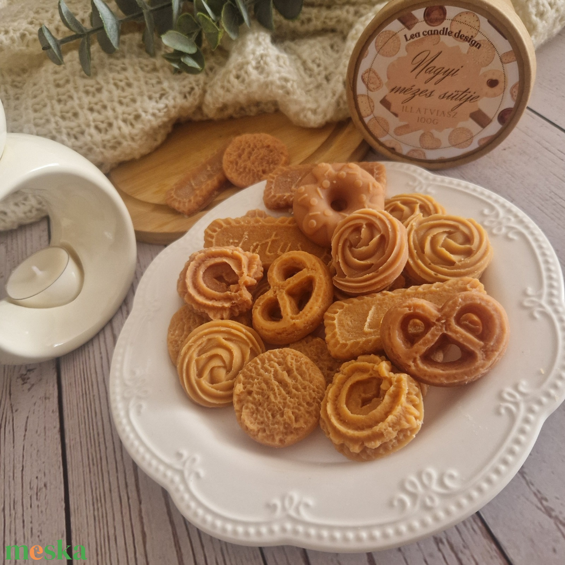 Nagyi mézes sütije illatviasz  - otthon & életmód - gyertya, illat, aroma - illatviasz - Meska.hu