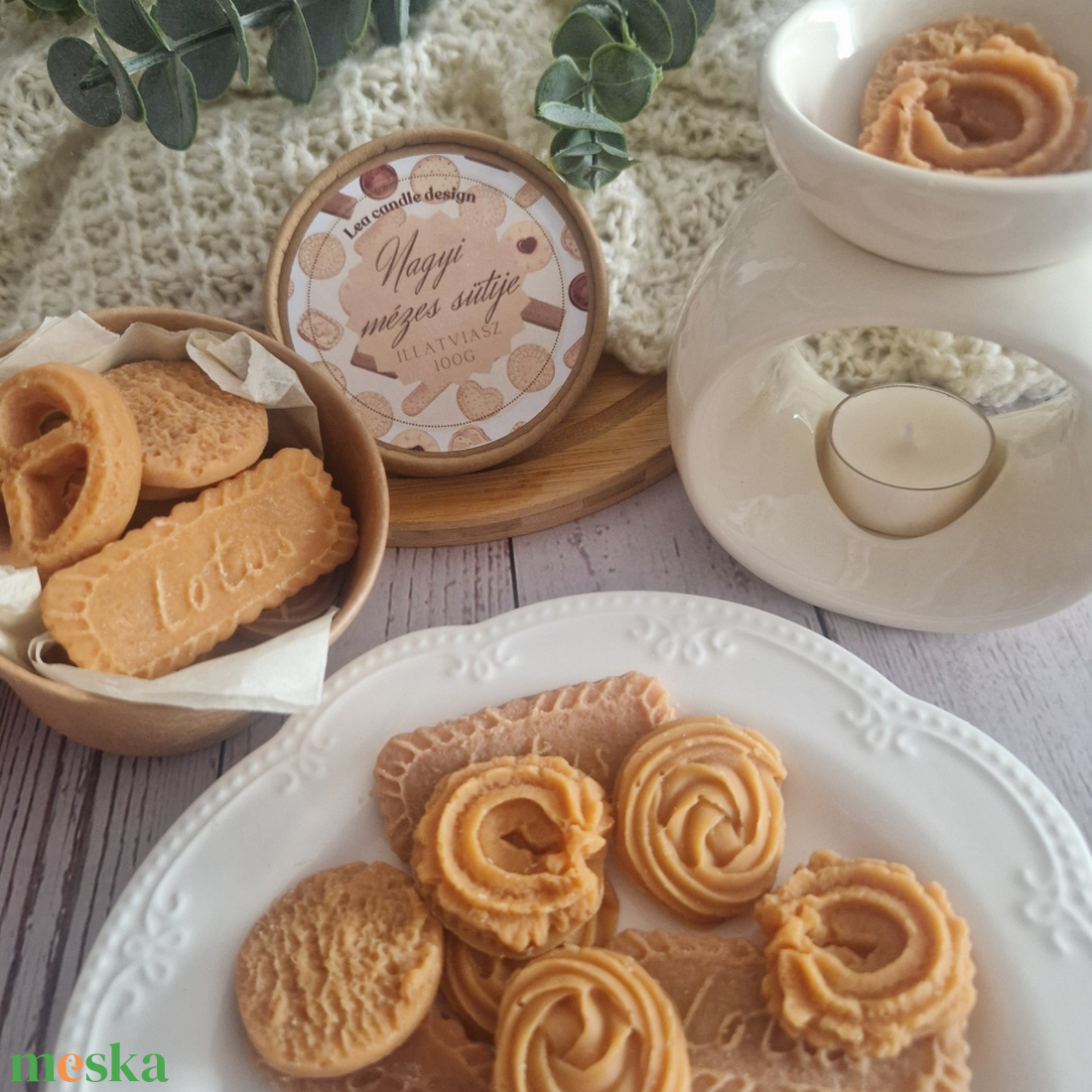 Nagyi mézes sütije illatviasz  - otthon & életmód - gyertya, illat, aroma - illatviasz - Meska.hu