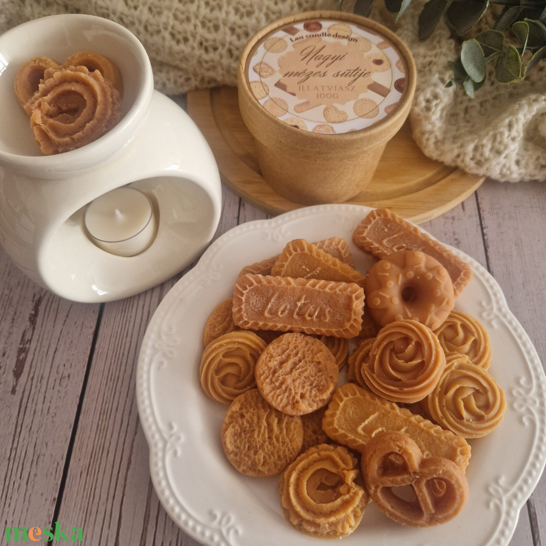 Nagyi mézes sütije illatviasz  - otthon & életmód - gyertya, illat, aroma - illatviasz - Meska.hu
