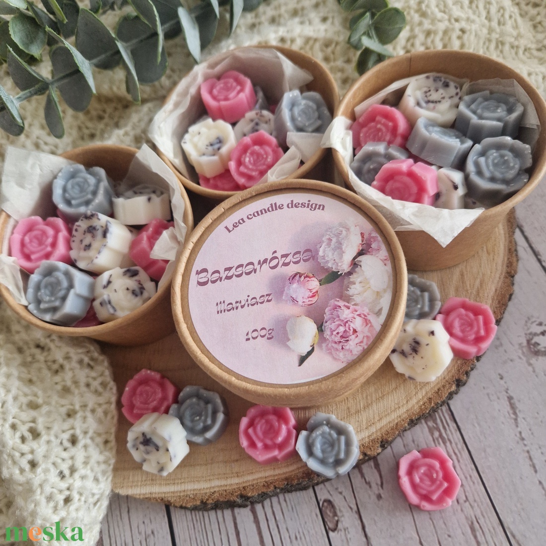 Bazsarózsa illatviasz, kézműves nőies lakásillatosító,tökéletes ajándékötlet - otthon & életmód - gyertya, illat, aroma - illatviasz - Meska.hu