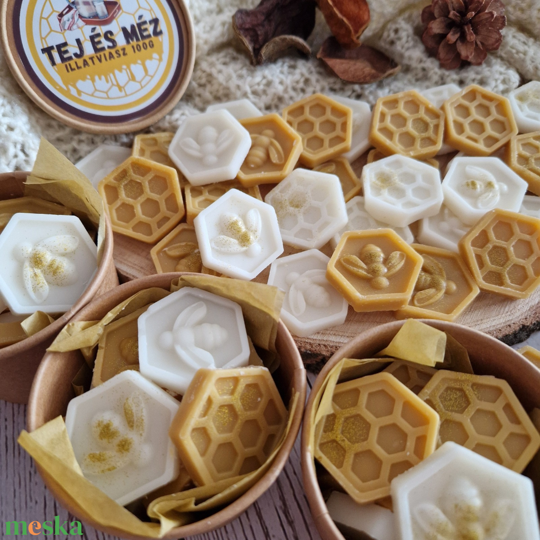 Tej és méz illatviasz  - otthon & életmód - gyertya, illat, aroma - illatviasz - Meska.hu