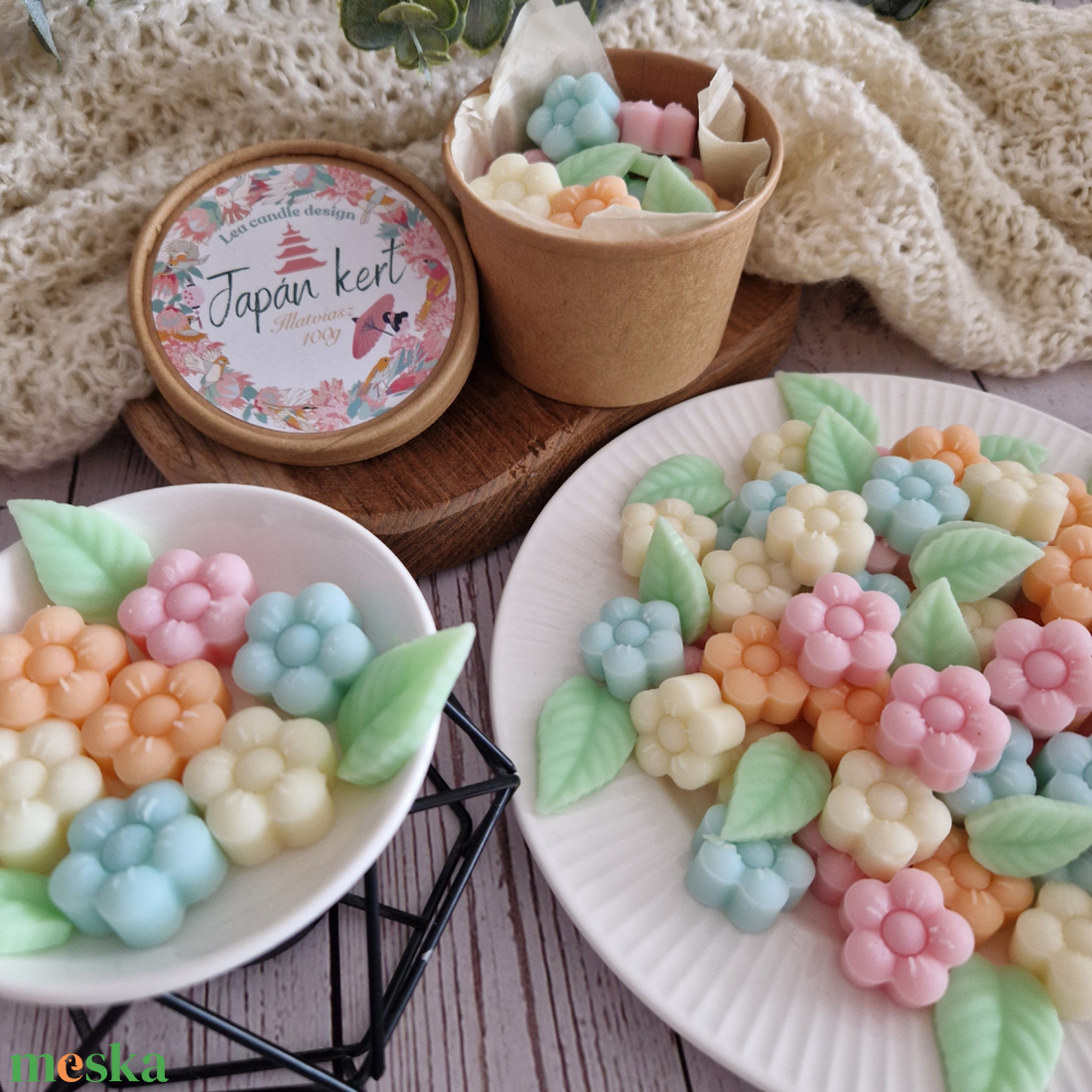 Japánkert illatviasz - otthon & életmód - gyertya, illat, aroma - illatviasz - Meska.hu