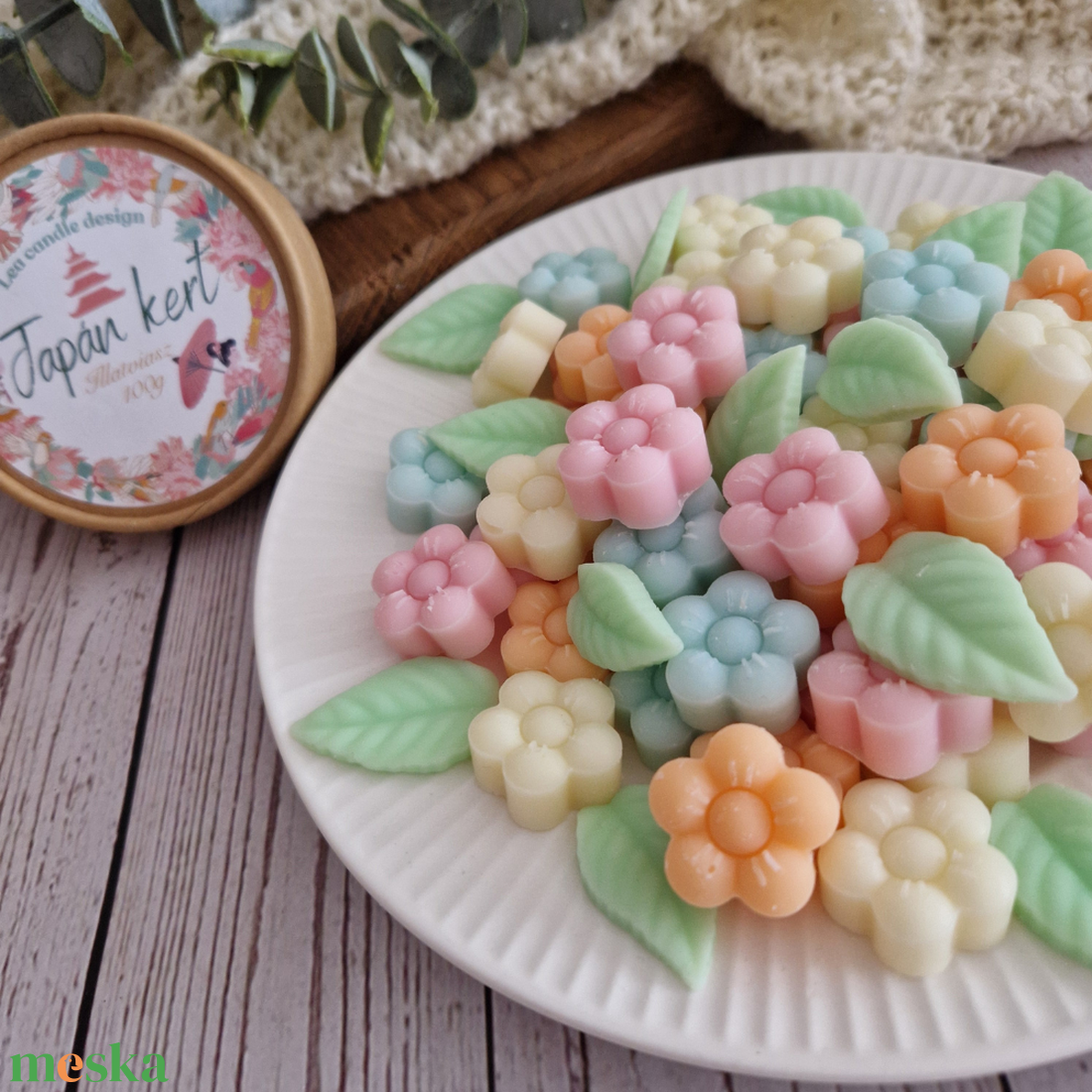 Japánkert illatviasz - otthon & életmód - gyertya, illat, aroma - illatviasz - Meska.hu