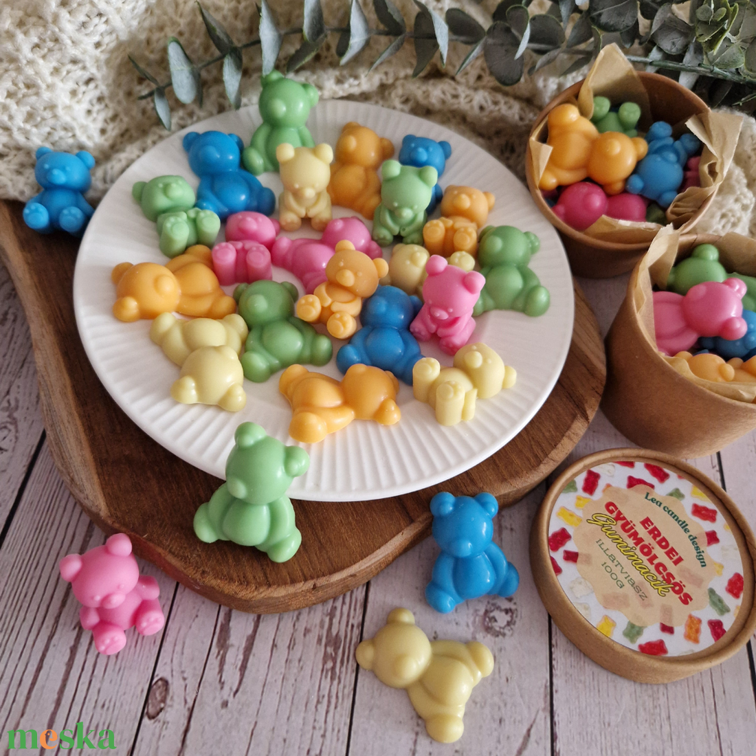 Erdei gyümölcsös gumimacik illatviasz - otthon & életmód - gyertya, illat, aroma - illatviasz - Meska.hu