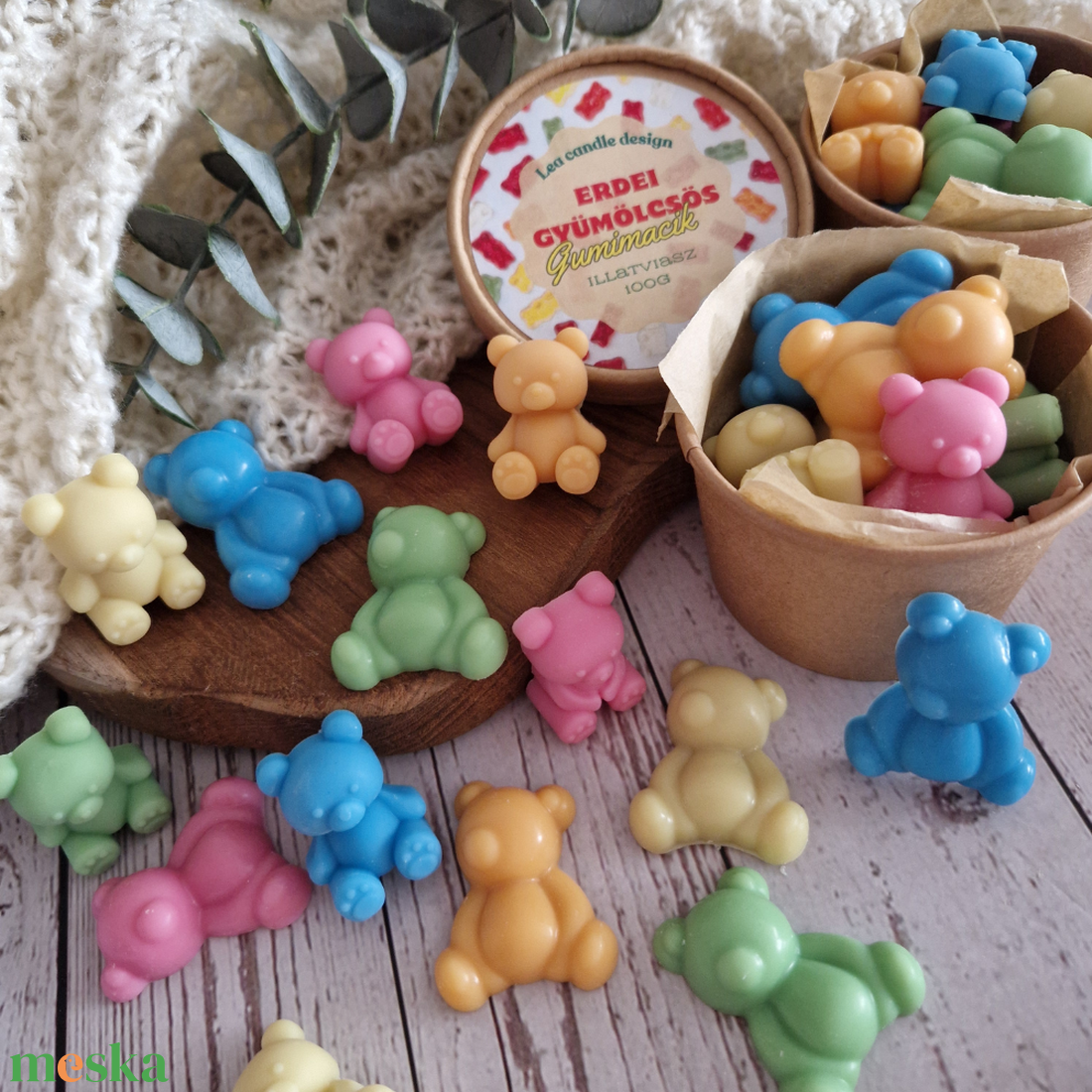 Erdei gyümölcsös gumimacik illatviasz - otthon & életmód - gyertya, illat, aroma - illatviasz - Meska.hu