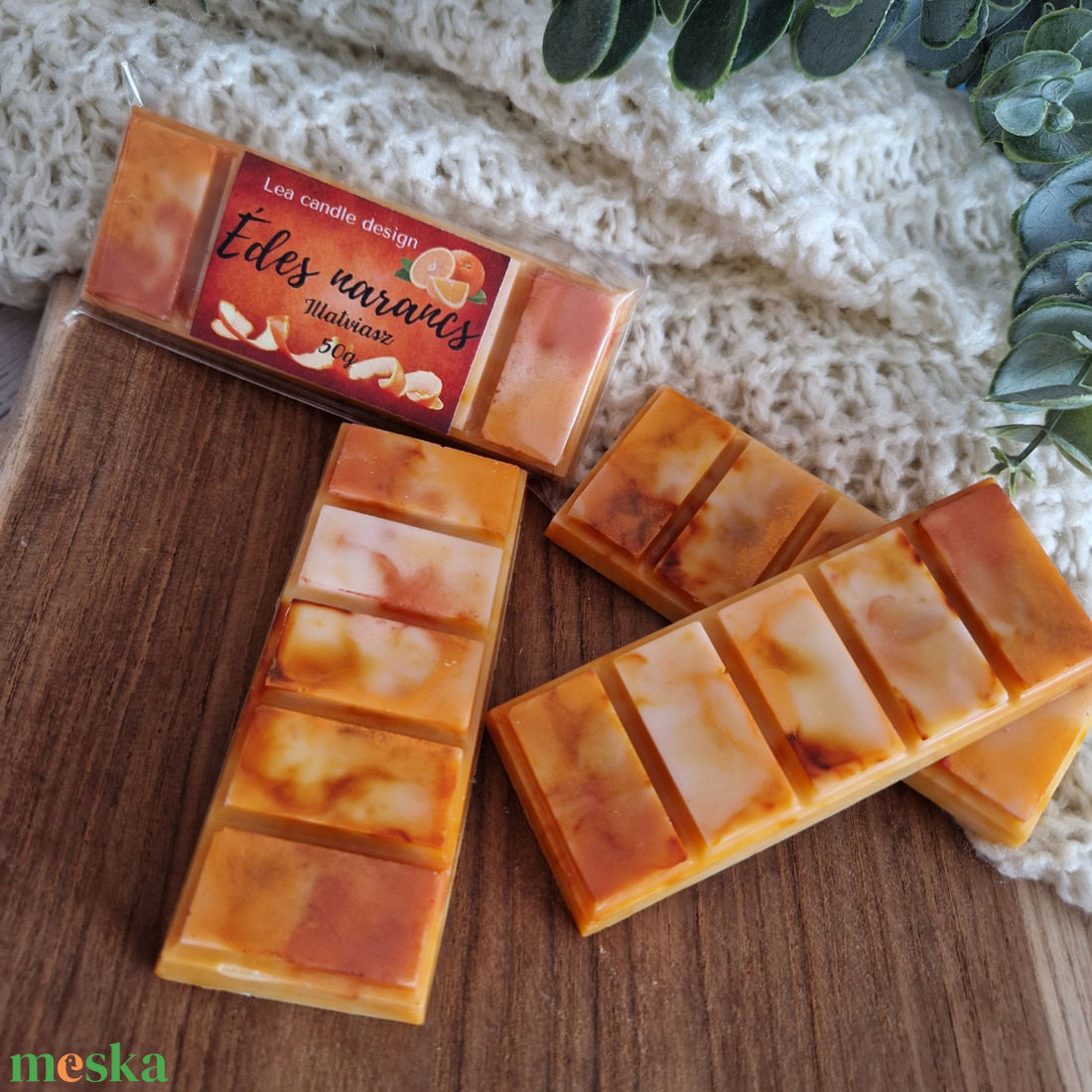 Édes narancs illatviasz, friss, lédús, gyümölcsös élmény - otthon & életmód - gyertya, illat, aroma - illatviasz - Meska.hu