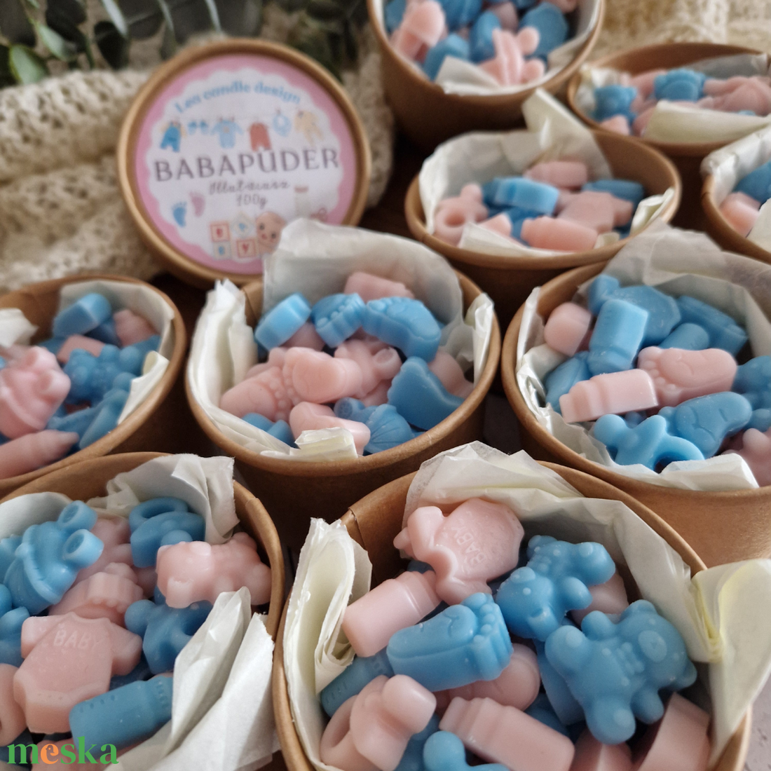 Babapúder illatviasz - otthon & életmód - gyertya, illat, aroma - illatviasz - Meska.hu