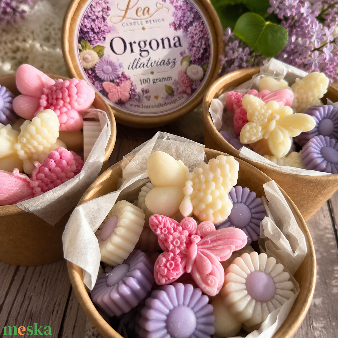 Orgona illatviasz, a virágzó orgonabokrok illata - otthon & életmód - gyertya, illat, aroma - illatviasz - Meska.hu
