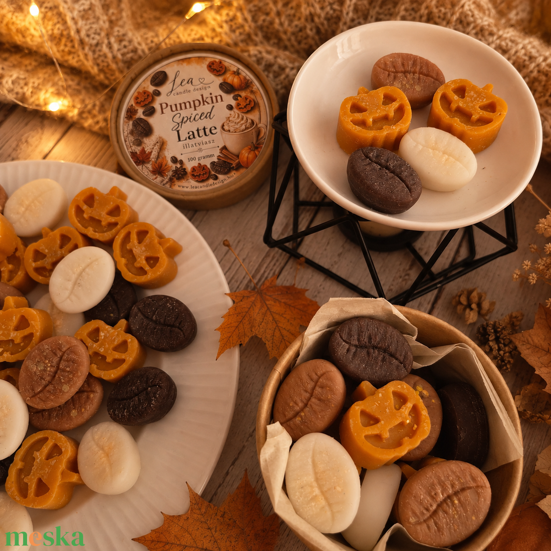 Pumpkin Spice Latte illatviasz - otthon & életmód - gyertya, illat, aroma - illatviasz - Meska.hu