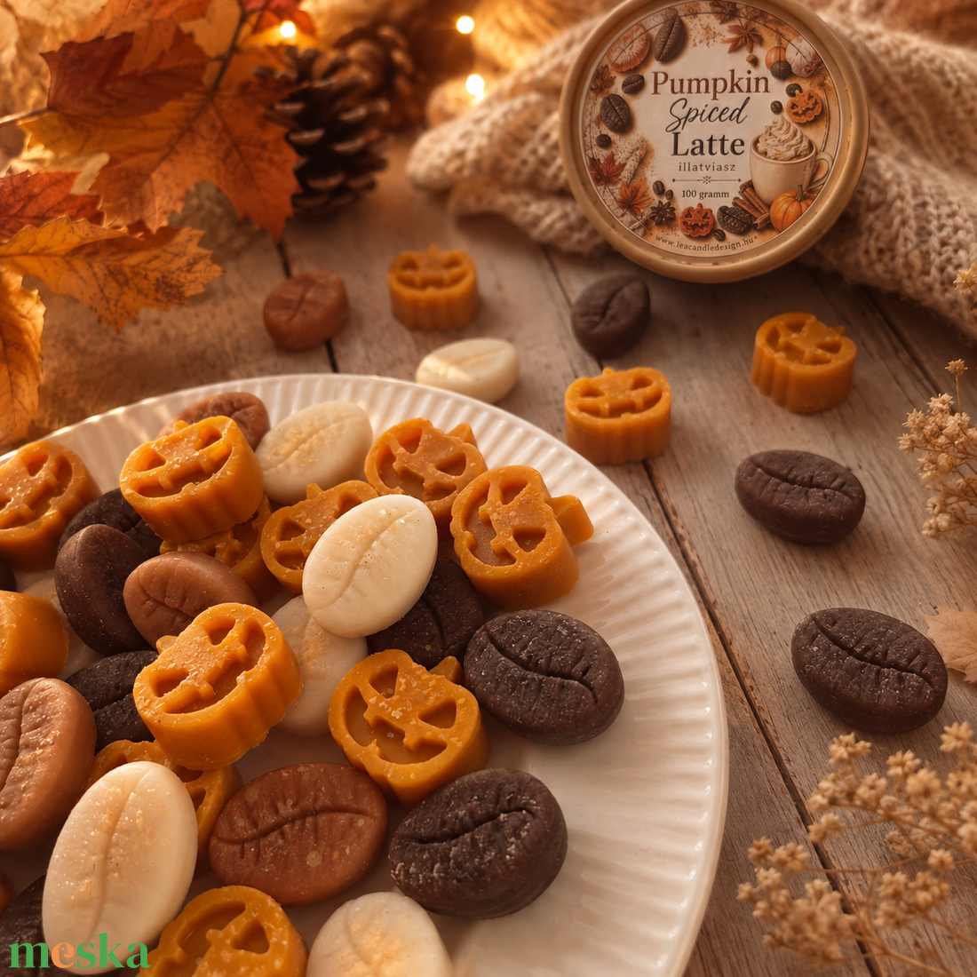 Pumpkin Spice Latte illatviasz - otthon & életmód - gyertya, illat, aroma - illatviasz - Meska.hu