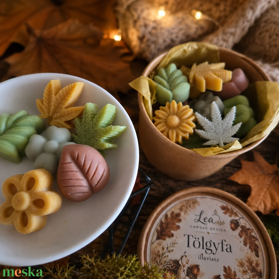 Tölgyfa és ámbra illatviasz - otthon & életmód - gyertya, illat, aroma - illatviasz - Meska.hu